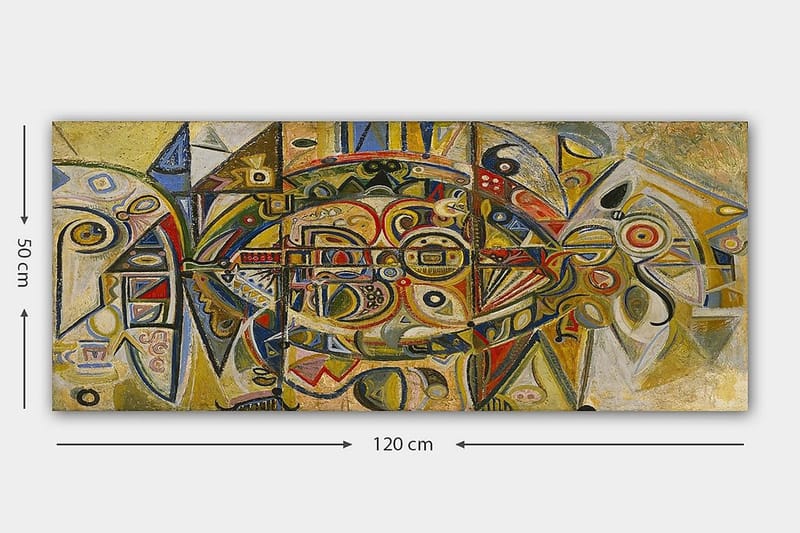 Canvastavla YTY Abstract & Fractals Flerfärgad - 120x50 cm - Inredning - Tavlor & konst - Canvastavlor