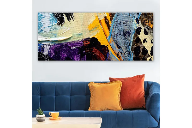 Canvastavla YTY Abstract & Fractals Flerfärgad - 120x50 cm - Inredning - Tavlor & konst - Canvastavlor