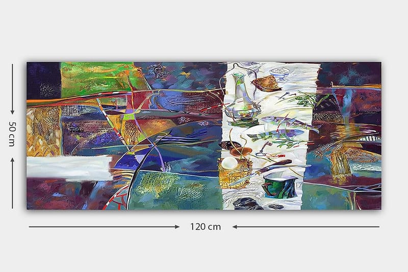 Canvastavla YTY Abstract & Fractals Flerfärgad - 120x50 cm - Inredning - Tavlor & konst - Canvastavlor