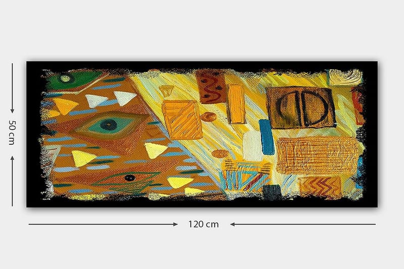 Canvastavla YTY Abstract & Fractals Flerfärgad - 120x50 cm - Inredning - Tavlor & konst - Canvastavlor