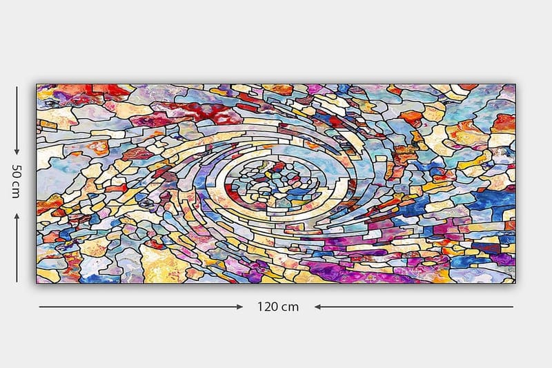 Canvastavla YTY Abstract & Fractals Flerfärgad - 120x50 cm - Inredning - Tavlor & konst - Canvastavlor