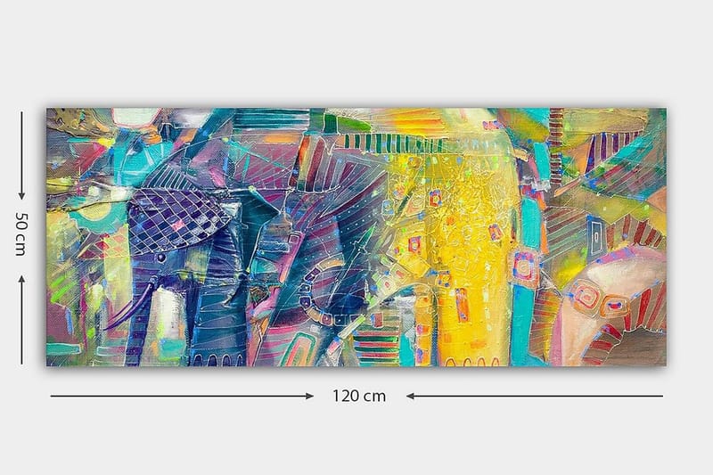 Canvastavla YTY Abstract & Fractals Flerfärgad - 120x50 cm - Inredning - Tavlor & konst - Canvastavlor