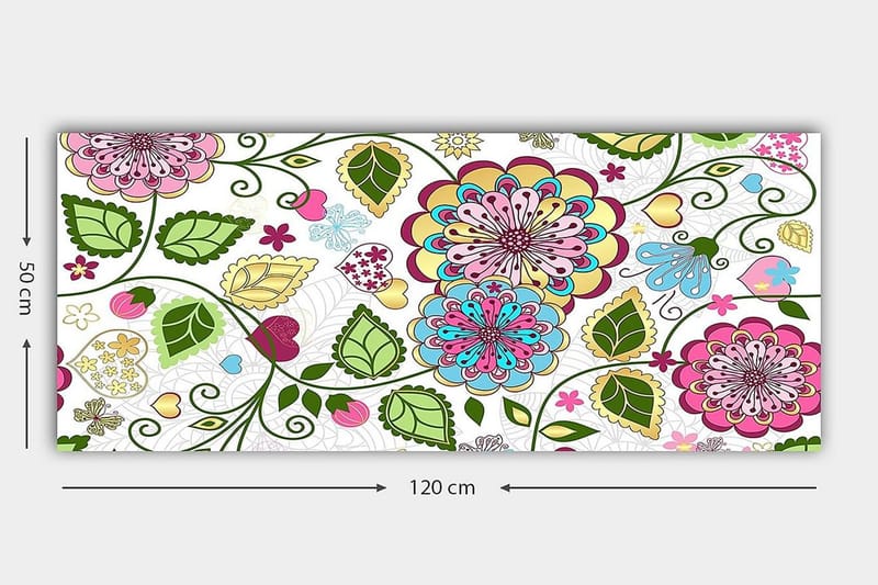 Canvastavla YTY Abstract & Fractals Flerfärgad - 120x50 cm - Inredning - Tavlor & konst - Canvastavlor