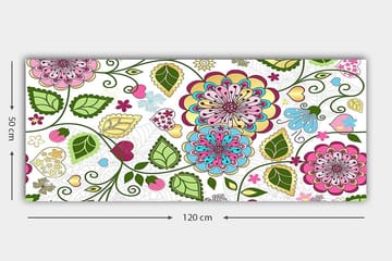 Canvastavla YTY Abstract & Fractals Flerfärgad - 120x50 cm - Inredning - Tavlor & konst - Canvastavlor