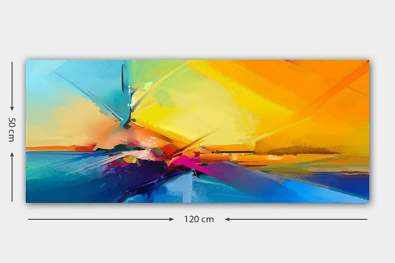 Canvastavla YTY Abstract & Fractals Flerfärgad - 120x50 cm - Inredning - Tavlor & konst - Canvastavlor
