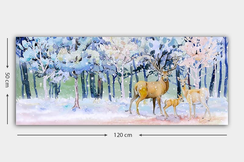 Canvastavla YTY Animals Flerfärgad - 120x50 cm - Inredning - Tavlor & konst - Canvastavlor
