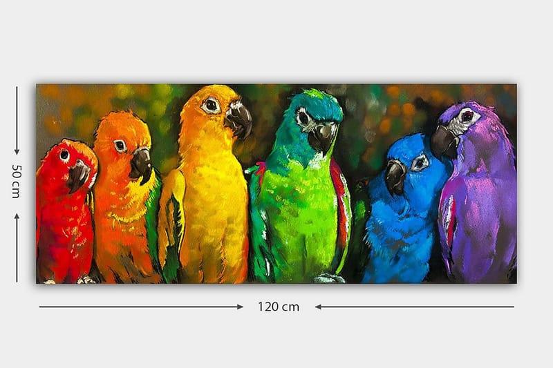 Canvastavla YTY Animals Flerfärgad - 120x50 cm - Inredning - Tavlor & konst - Canvastavlor