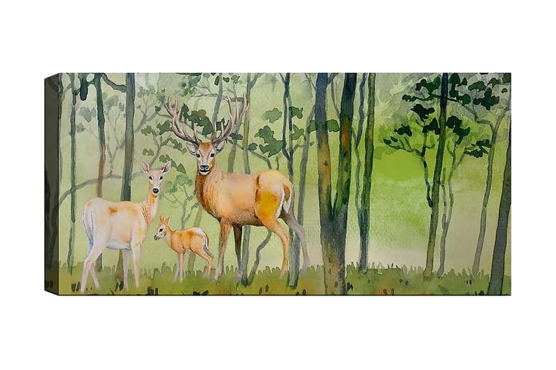 Canvastavla YTY Animals Flerfärgad - 120x50 cm - Inredning - Tavlor & konst - Canvastavlor