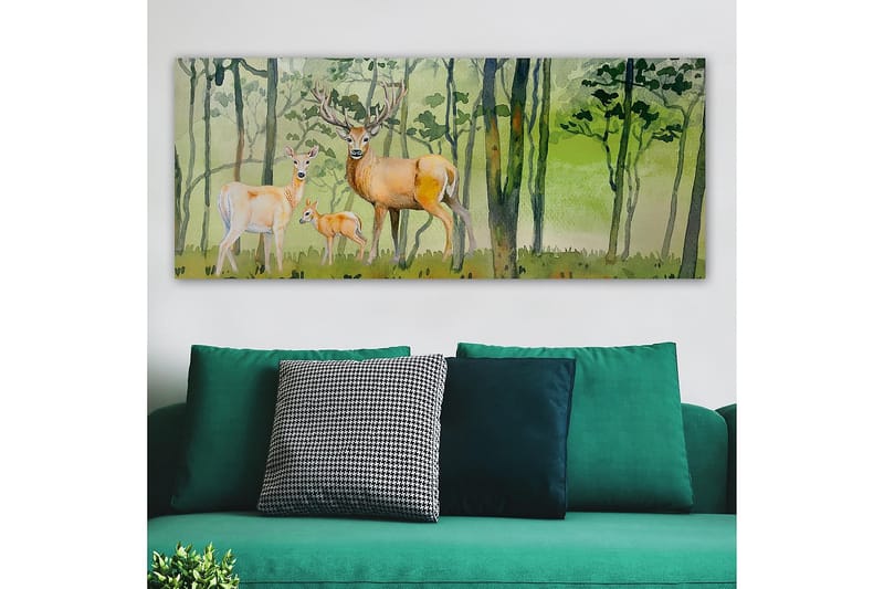 Canvastavla YTY Animals Flerfärgad - 120x50 cm - Inredning - Tavlor & konst - Canvastavlor