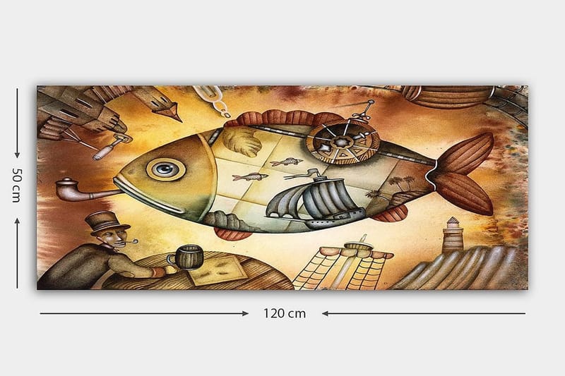 Canvastavla YTY Animals Flerfärgad - 120x50 cm - Inredning - Tavlor & konst - Canvastavlor