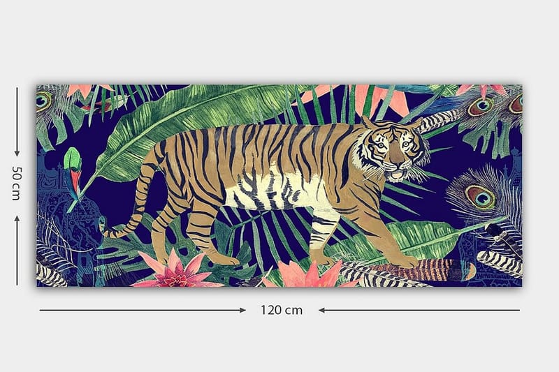 Canvastavla YTY Animals Flerfärgad - 120x50 cm - Inredning - Tavlor & konst - Canvastavlor