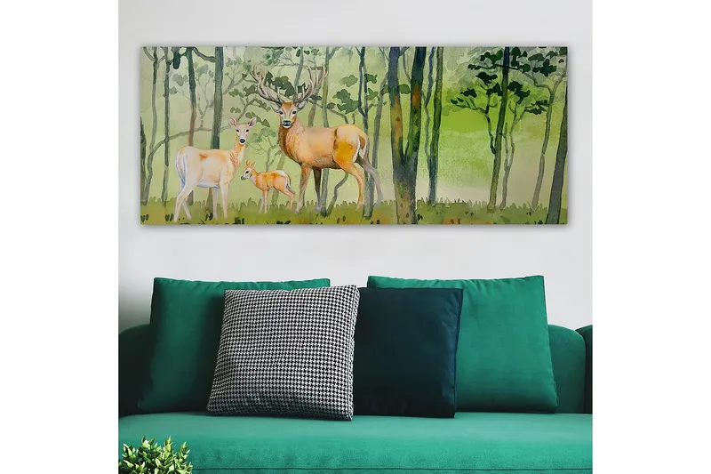 Canvastavla YTY Animals Flerfärgad - 120x50 cm - Inredning - Tavlor & konst - Canvastavlor