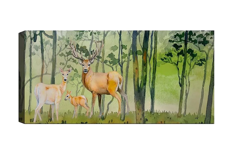 Canvastavla YTY Animals Flerfärgad, 120x50 cm