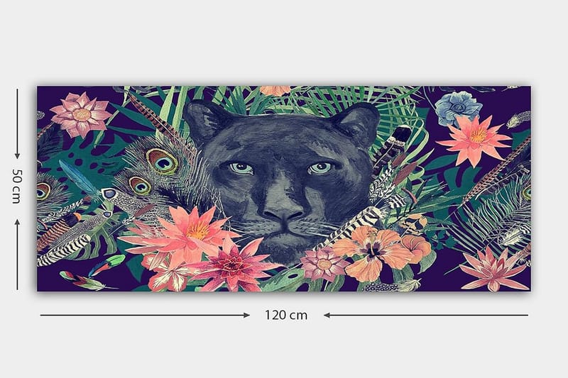 Canvastavla YTY Animals Flerfärgad - 120x50 cm - Inredning - Tavlor & konst - Canvastavlor