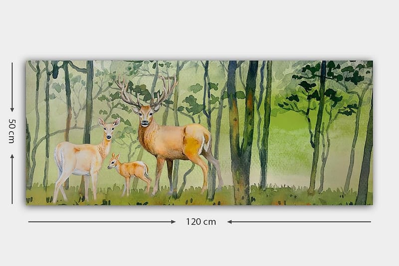Canvastavla YTY Animals Flerfärgad - 120x50 cm - Inredning - Tavlor & konst - Canvastavlor