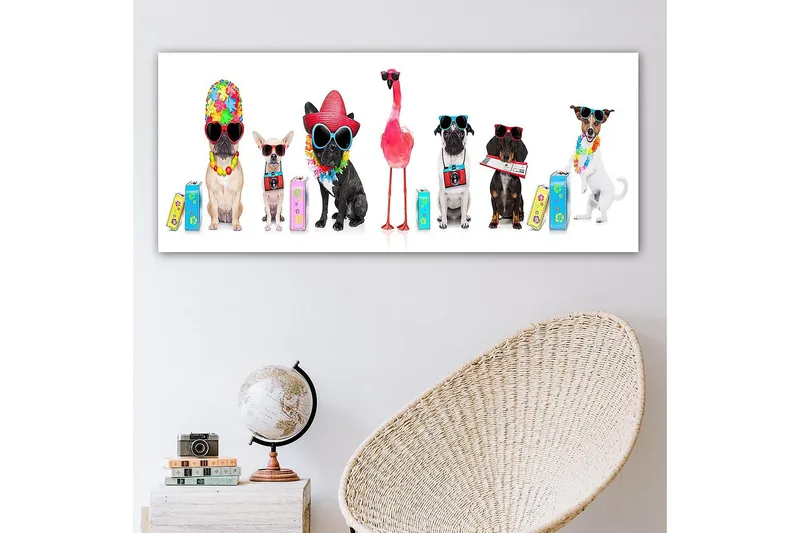 Canvastavla YTY Animals Flerfärgad - 120x50 cm - Inredning - Tavlor & konst - Canvastavlor