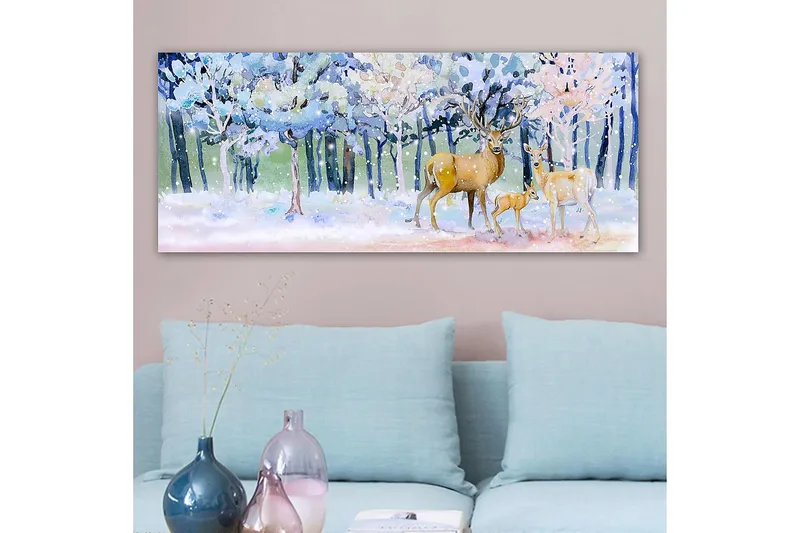 Canvastavla YTY Animals Flerfärgad - 120x50 cm - Inredning - Tavlor & konst - Canvastavlor