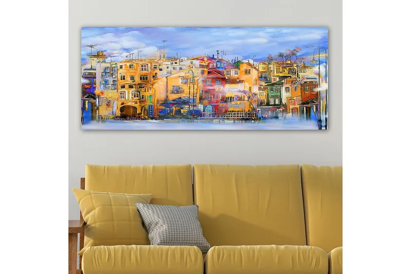 Canvastavla YTY Buildings & Cityscapes Flerfärgad - 120x50 cm - Inredning - Tavlor & konst - Canvastavlor