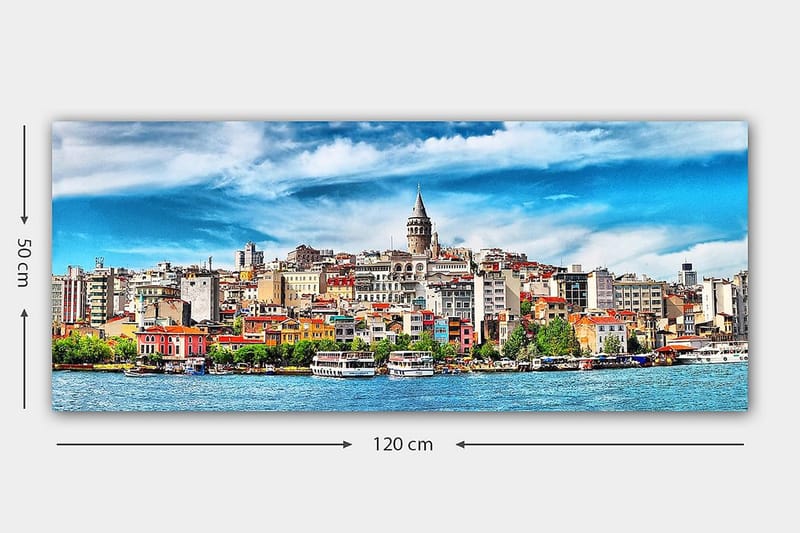 Canvastavla YTY Buildings & Cityscapes Flerfärgad - 120x50 cm - Inredning - Tavlor & konst - Canvastavlor