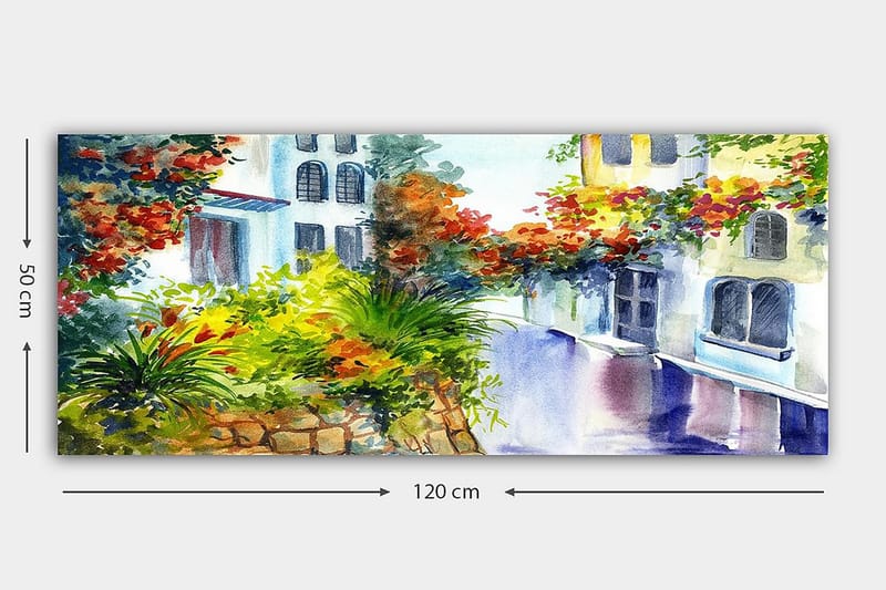 Canvastavla YTY Buildings & Cityscapes Flerfärgad - 120x50 cm - Inredning - Tavlor & konst - Canvastavlor