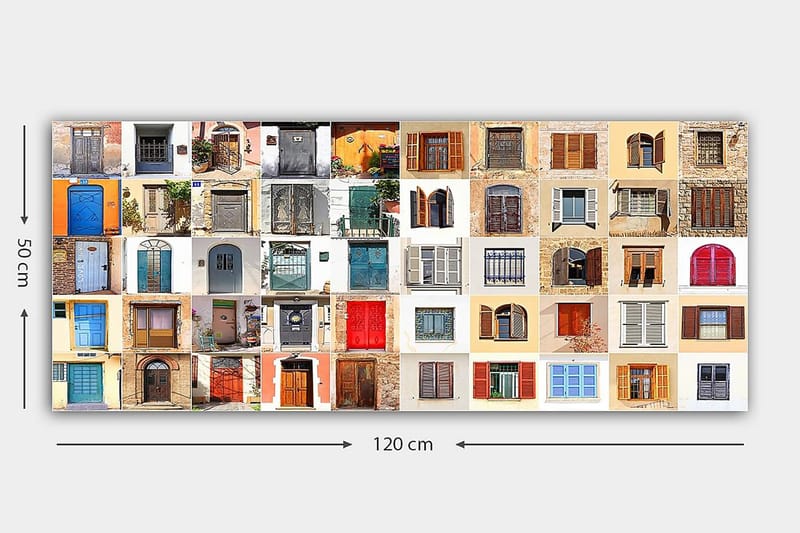 Canvastavla YTY Buildings & Cityscapes Flerfärgad - 120x50 cm - Inredning - Tavlor & konst - Canvastavlor
