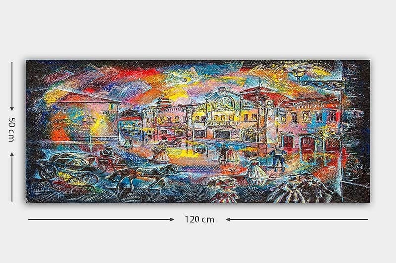 Canvastavla YTY Buildings & Cityscapes Flerfärgad - 120x50 cm - Inredning - Tavlor & konst - Canvastavlor
