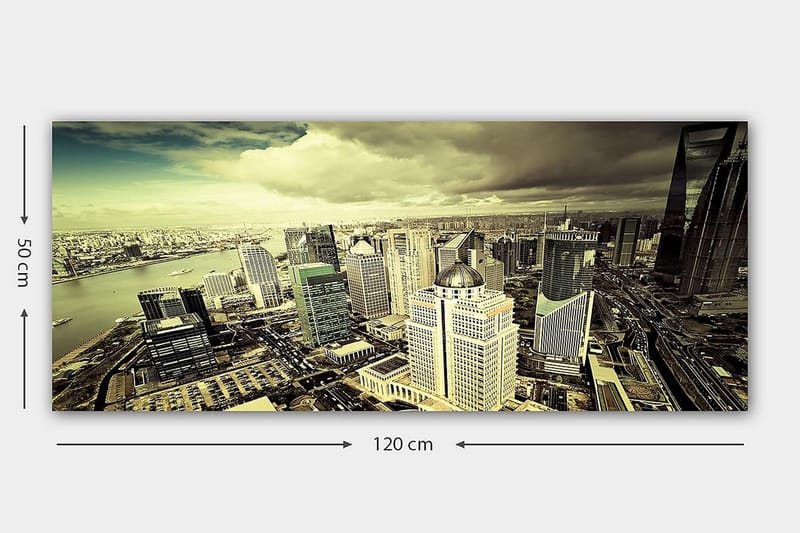 Canvastavla YTY Buildings & Cityscapes Flerfärgad - 120x50 cm - Inredning - Tavlor & konst - Canvastavlor