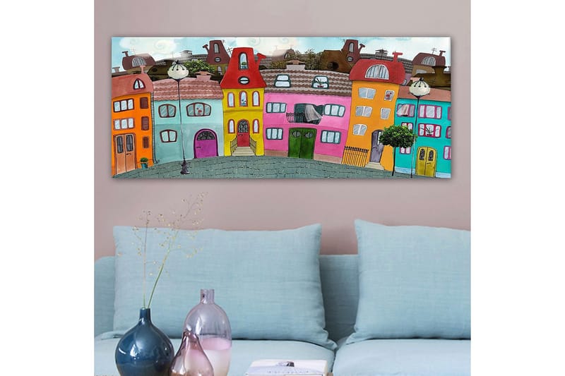 Canvastavla YTY Buildings & Cityscapes Flerfärgad - 120x50 cm - Inredning - Tavlor & konst - Canvastavlor