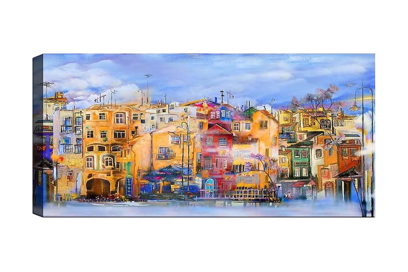 Canvastavla YTY Buildings & Cityscapes Flerfärgad - 120x50 cm - Inredning - Tavlor & konst - Canvastavlor