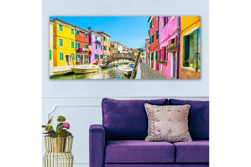 Canvastavla YTY Buildings & Cityscapes Flerfärgad - 120x50 cm - Inredning - Tavlor & konst - Canvastavlor