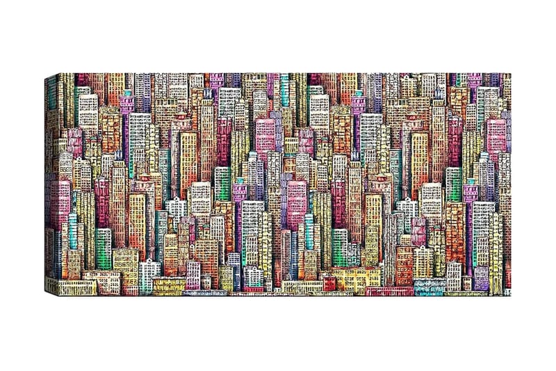 Canvastavla YTY Buildings & Cityscapes Flerfärgad - 120x50 cm - Inredning - Tavlor & konst - Canvastavlor