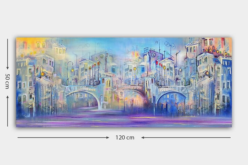 Canvastavla YTY Buildings & Cityscapes Flerfärgad - 120x50 cm - Inredning - Tavlor & konst - Canvastavlor