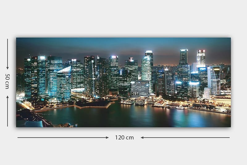 Canvastavla YTY Buildings & Cityscapes Flerfärgad - 120x50 cm - Inredning - Tavlor & konst - Canvastavlor