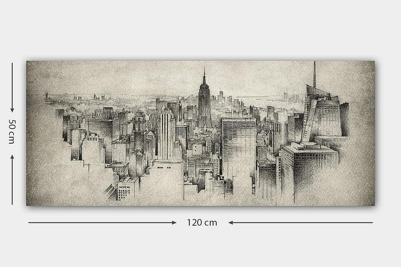 Canvastavla YTY Buildings & Cityscapes Flerfärgad - 120x50 cm - Inredning - Tavlor & konst - Canvastavlor