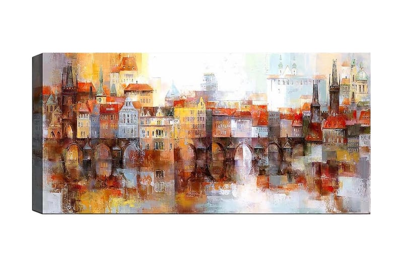 Canvastavla YTY Buildings & Cityscapes Flerfärgad - 120x50 cm - Inredning - Tavlor & konst - Canvastavlor