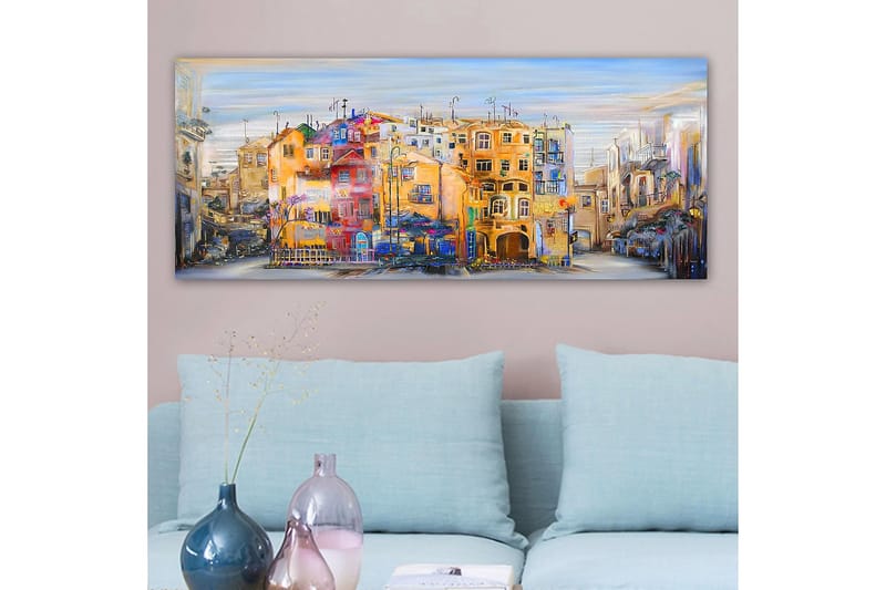 Canvastavla YTY Buildings & Cityscapes Flerfärgad - 120x50 cm - Inredning - Tavlor & konst - Canvastavlor