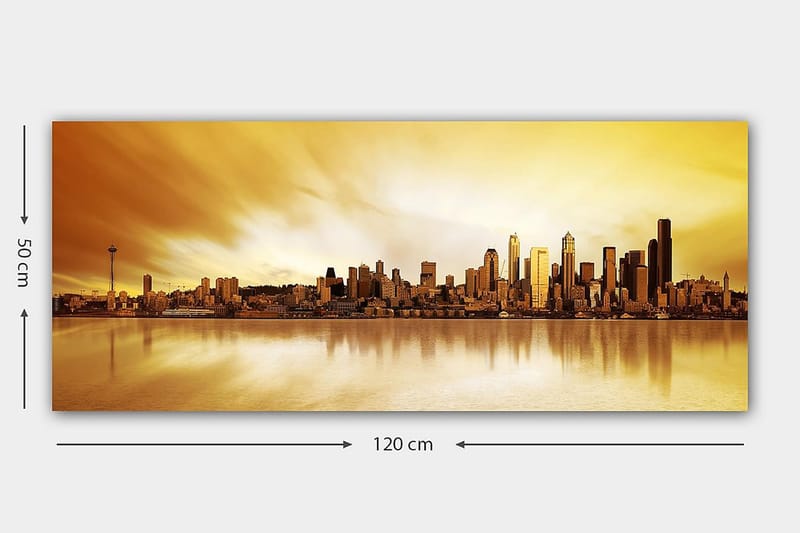 Canvastavla YTY Buildings & Cityscapes Flerfärgad - 120x50 cm - Inredning - Tavlor & konst - Canvastavlor