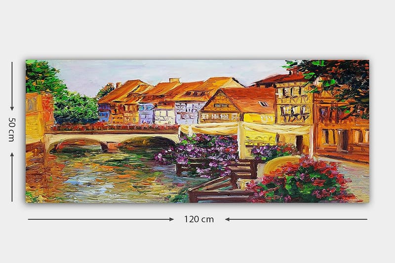 Canvastavla YTY Buildings & Cityscapes Flerfärgad - 120x50 cm - Inredning - Tavlor & konst - Canvastavlor