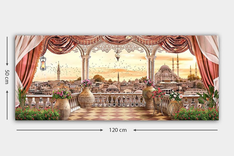 Canvastavla YTY Buildings & Cityscapes Flerfärgad - 120x50 cm - Inredning - Tavlor & konst - Canvastavlor