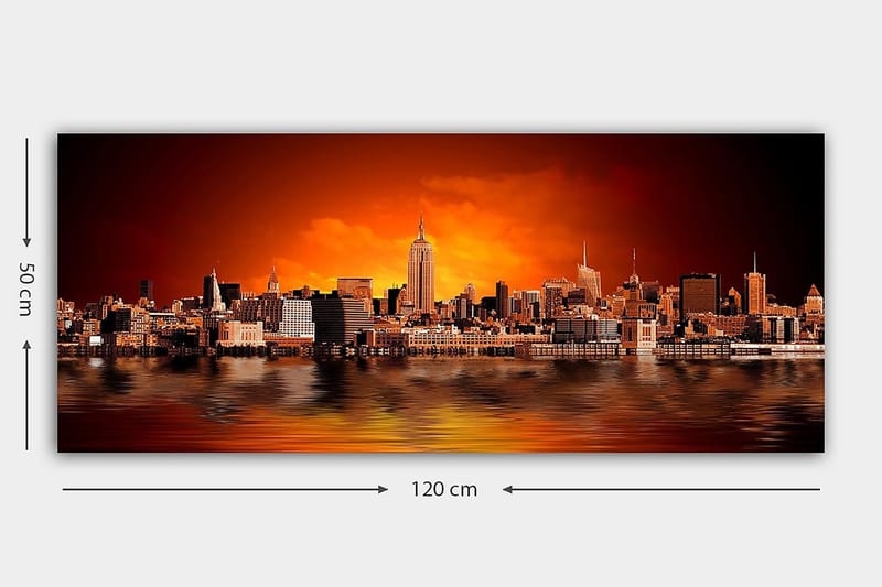 Canvastavla YTY Buildings & Cityscapes Flerfärgad - 120x50 cm - Inredning - Tavlor & konst - Canvastavlor