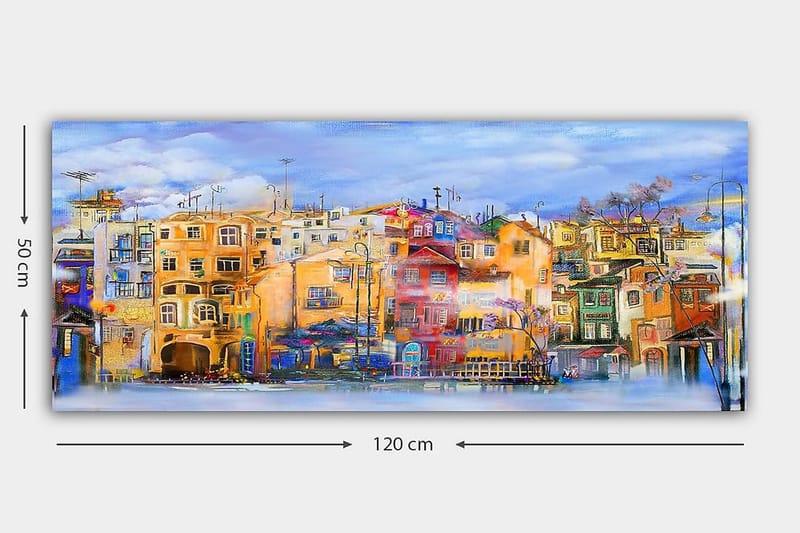 Canvastavla YTY Buildings & Cityscapes Flerfärgad - 120x50 cm - Inredning - Tavlor & konst - Canvastavlor