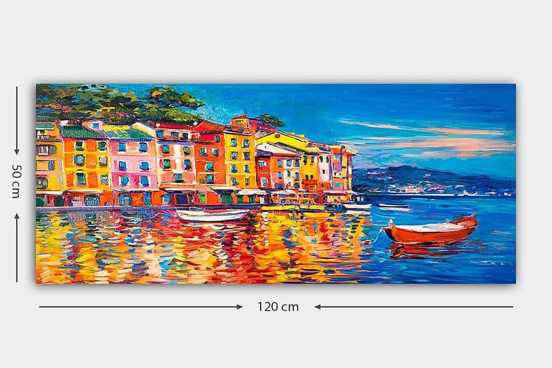 Canvastavla YTY Buildings & Cityscapes Flerfärgad - 120x50 cm - Inredning - Tavlor & konst - Canvastavlor