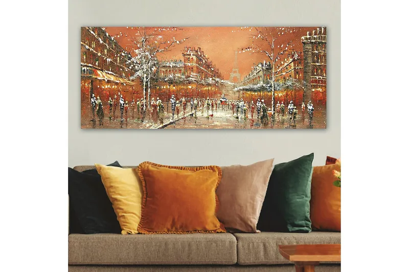 Canvastavla YTY Buildings & Cityscapes Flerfärgad - 120x50 cm - Inredning - Tavlor & konst - Canvastavlor