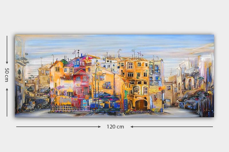 Canvastavla YTY Buildings & Cityscapes Flerfärgad - 120x50 cm - Inredning - Tavlor & konst - Canvastavlor