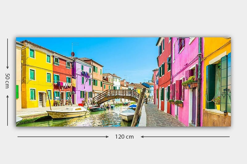 Canvastavla YTY Buildings & Cityscapes Flerfärgad - 120x50 cm - Inredning - Tavlor & konst - Canvastavlor