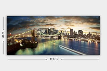 Canvastavla YTY Buildings & Cityscapes Flerfärgad - 120x50 cm - Inredning - Tavlor & konst - Canvastavlor