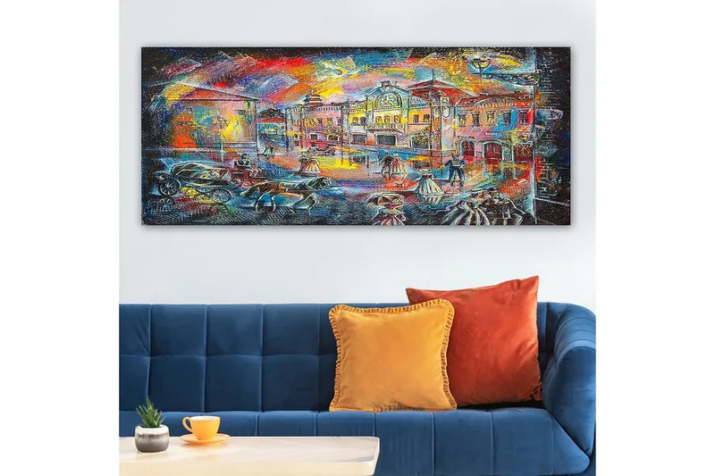 Canvastavla YTY Buildings & Cityscapes Flerfärgad - 120x50 cm - Inredning - Tavlor & konst - Canvastavlor