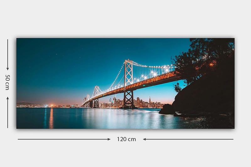 Canvastavla YTY Buildings & Cityscapes Flerfärgad - 120x50 cm - Inredning - Tavlor & konst - Canvastavlor