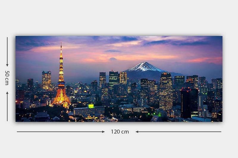 Canvastavla YTY Buildings & Cityscapes Flerfärgad - 120x50 cm - Inredning - Tavlor & konst - Canvastavlor