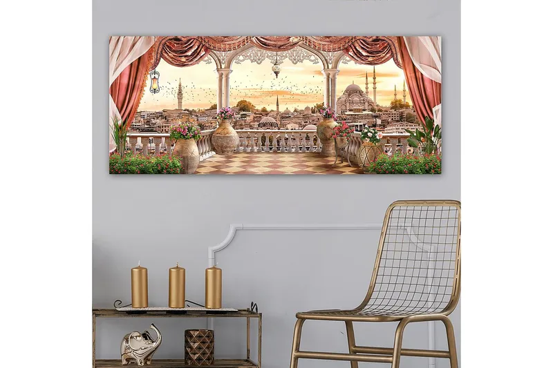 Canvastavla YTY Buildings & Cityscapes Flerfärgad - 120x50 cm - Inredning - Tavlor & konst - Canvastavlor